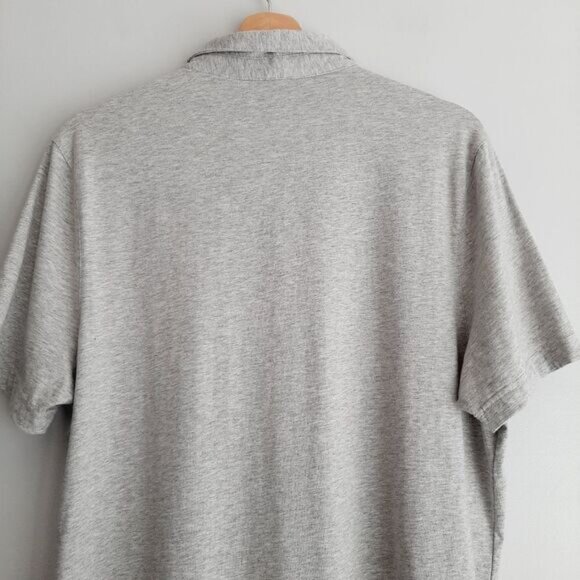 MICHAEL KORS | Classic 1/4 Button Short Sleeve Polo Top Soft Tee Gray Men's Sz L - Picture 7 of 12